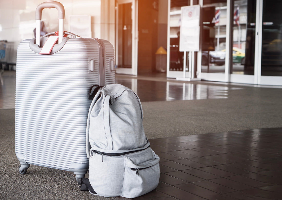 Suitcase and backpack ready to go