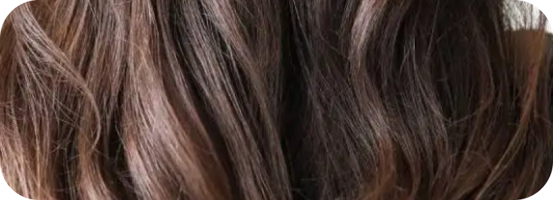 Close up of brunette hair