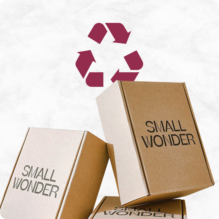 Small Wonder recyclable boxes