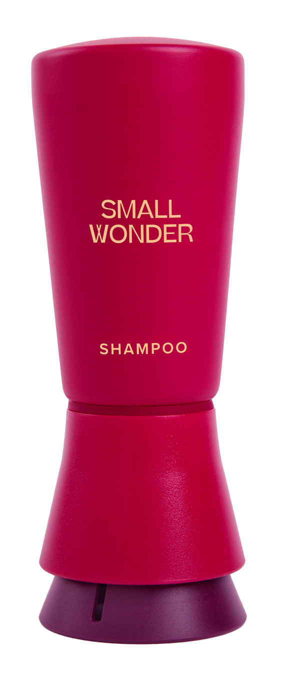 Rose Red Small Wonder Signature Shampoo Pump Bottle.